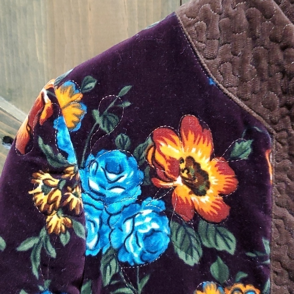 KAM FUNG BLAZER HONG KONG CHINA QUILTED ORIENTAL CRAFTCORE Asian Inspired Boho - Picture 2 of 8
